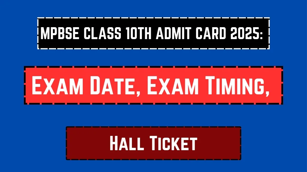 MPBSE Class 10th Admit Card 2025