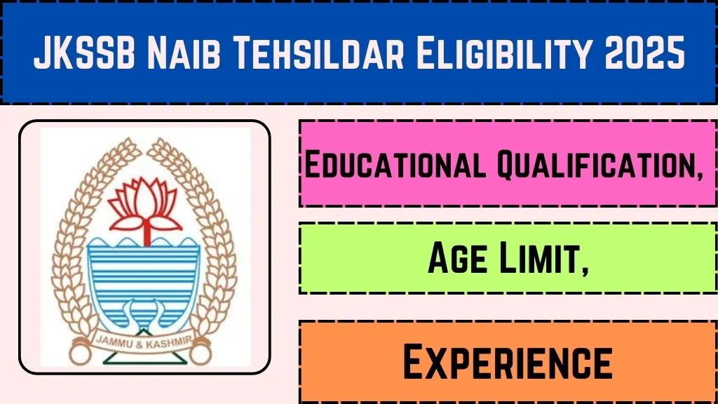 JKSSB Naib Tehsildar Eligibility 2025